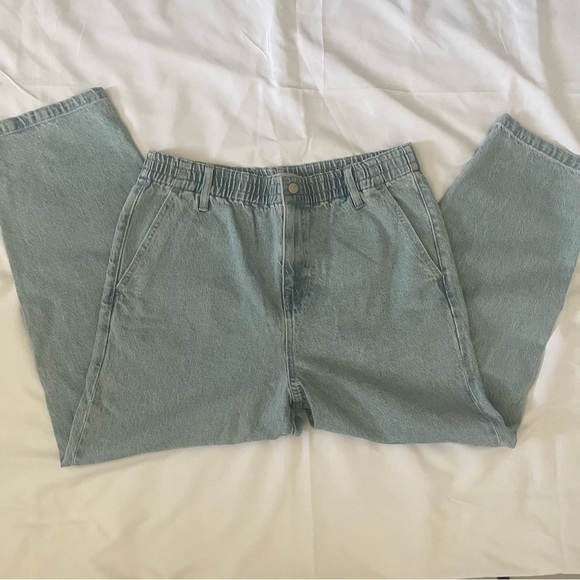 Madewell Women’s Pull On Balloon Jeans Brittany‎ Wash Tencel Denim Edition Sz L - Picture 10 of 14